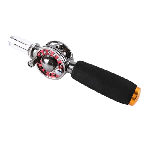 BESPORTBLE Automatic Fishing Line Spooler Machine, Portable Reel Winder Tool for Spinning, Baitcasting, and Low-Profile Reels, Adjustable Magnetic Knob and Star Shape Spanner, Black Metal