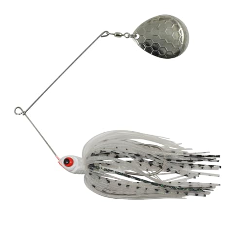 Northland Fishing Tackle Reed Runner Single Spin - Premium Spinner Baits for Freshwater - Assorted Lures for Bass, Pike, and Musky in 15 Colors & 3 Sizes - color: Gizzard Shad, size: 1/4 Oz