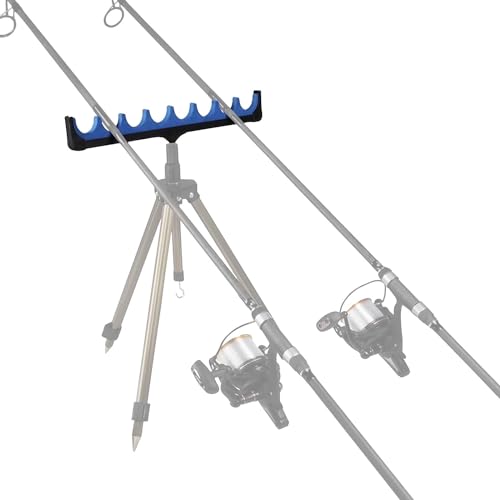 Fishing Rod Holders 1/4" Screw for Bank 8-Rod Feeder Pod Stand Holder Soft Fishing Pole Tackle Fishing Accessories( NOT Include Tripod )