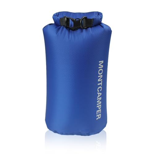 Waterproof Dry Bag 5L – 30D Nylon Roll Top Dry Sack with PU Coating, Lightweight Water-Resistant Storage for Kayaking, Camping, Hiking, Fishing & Beach (Blue) - color: Blue, size: 5L