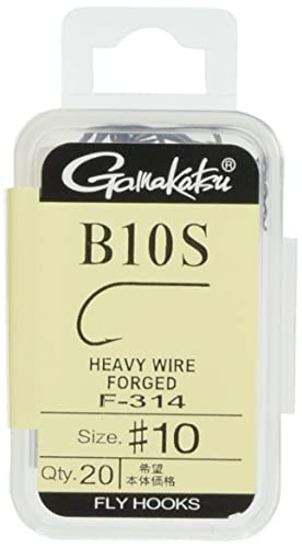 Gamakatsu F314 12882 Fly Hook, B10S, NS Black, Various - style: No. 10