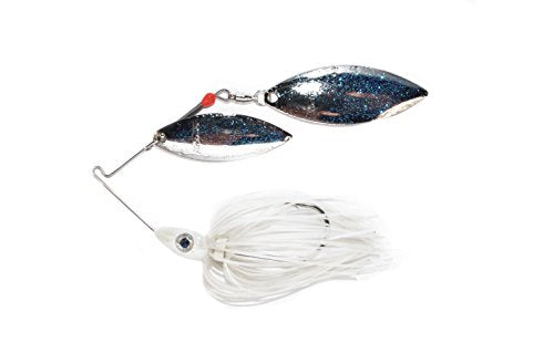 Nichols Lures Pulsator Metal Flake Double Willow Spinnerbait - color: Blue Shad/Nickel, size: 1/2-Ounce
