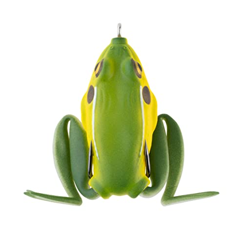 Lunkerhunt - Lunker Frog Fishing Lure | Award Winning Realistic Topwater Frog Lure for Fishing Bass, Trout and Pike | Freshwater Fish Bait with Hollow Body, Weedless Hooks for Freshwater Saltwater - color: Bull Frog