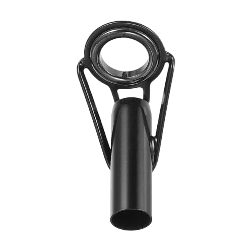 PATIKIL Fishing Rod Tip Repair Kit Stainless Steel Pole Ring Guide Replacement for Saltwater Freshwater Fishing - color: Black, size: 4-6.5mm