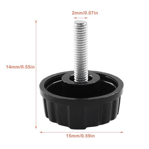 5Pcs Universal Fishing Reel Handle Screw Caps, Fishing Reel Replacement Parts for Spinning Reel Knob Crank Power Handle Grip