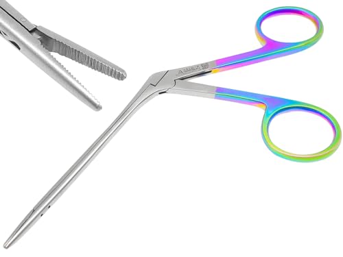 ARTMAN INSTRUMENTS Hartman Alligator Micro Forceps Precise ENT Procedures with Alligator Ear Forceps - Curved Jaw Design, Non-Slip Grip Handle, Fine-Tip by Artman Instruments (3.5 Inch) - size: 3.5 Inch