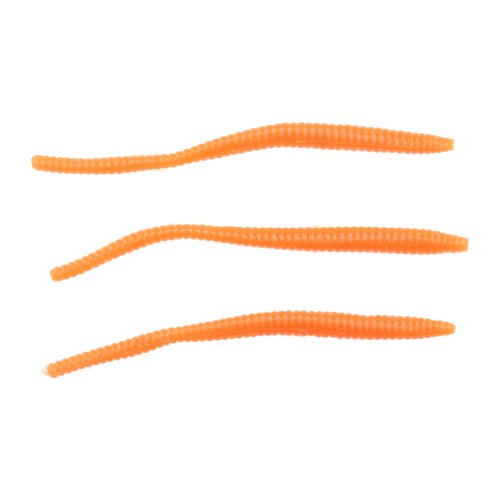 Berkley PowerBait Power Floating Trout Worm Fishing Soft Bait - color: Fluorescent Orange - Original Scent, size: 3" (15 Count)
