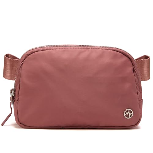 Pander Unisex Belt Bag Fanny Pack for Women with Adjustable Strap, Small Waist Pouch for Workout Running Traveling Hiking - color: Dune