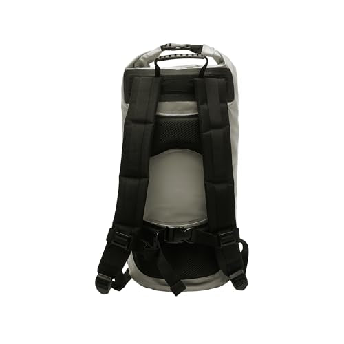 geckobrands Hydroner 20L Waterproof Dry Bag Backpack – Lightweight Roll-Top Bag with Clear Phone Pouch for Outdoor Activities - color: Grey