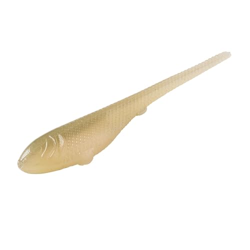 YUM Sniper Shad Soft Plastic – Realistic Minnow Bass Fishing Lure, Jig Head & Underspin Trailer, 3” 4” 5” Sizes, Multiple Colors - color: Pro Green Pearl, size: 3"