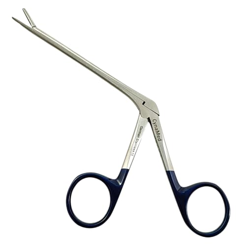 New German Hartman Alligator Micro Forceps 3.5 Inches Serrated Blue Rings Ent Instruments Cynamed