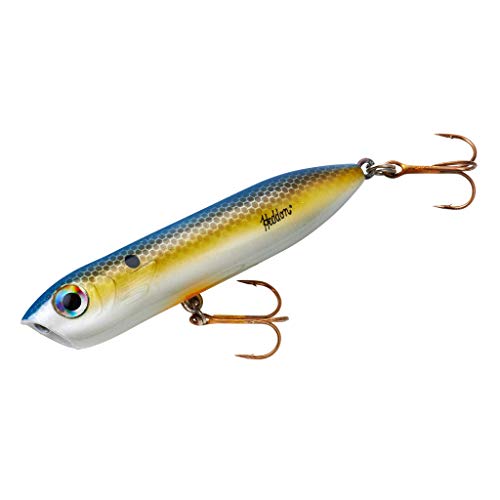 Heddon Chug'N Spook Popper Topwater Fishing Lure for Saltwater and Freshwater - color: Foxy Shad, size: Chug'N Spook Jr (1/2 oz)