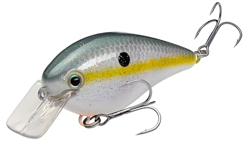 Strike King KVD 1.5 Hard Knock Fishing Lure, 3/8 oz, 3D Lifelike Eyes - color: Sexy Shad, size: 3/8oz