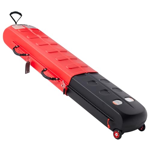 XCMAN Ski Case for Air Travel Hard Storage Portable Cart Case Suitable for Snowboards,Fishing Rods, Water skis,Spearfishing - size: 124L