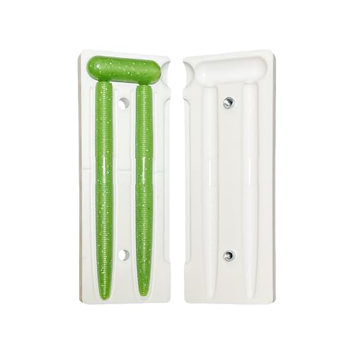 Fishing Lure Molds – Soft Plastic Lure Making Kit, Injection Molds for Soft Plastics, Worm/Paddle Tail/Shrimp DIY Bass Lure Mold - size: 5”
