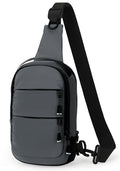 Small Crossbody Bags for Men Women Mini Sling Bag Lightweight Chest Bag for Hiking Travel Sports - color: grey