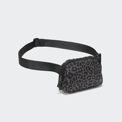 Pander Two Way Zipper Fanny Pack Nylon Everywhere Belt Bag for Women, Water Repellent Waist Packs, Crossbody Bags with Adjustable Strap (Grey Leopard) - color: Grey Leopard