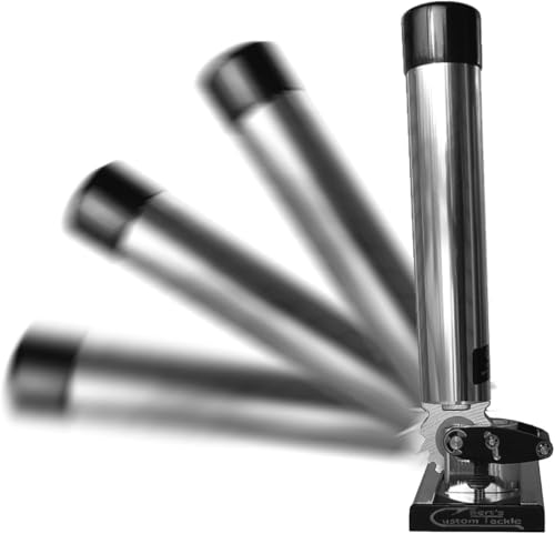 Bert's Custom Tackle Adjustable Rod Holder, Made in The USA - color: Buff Brite