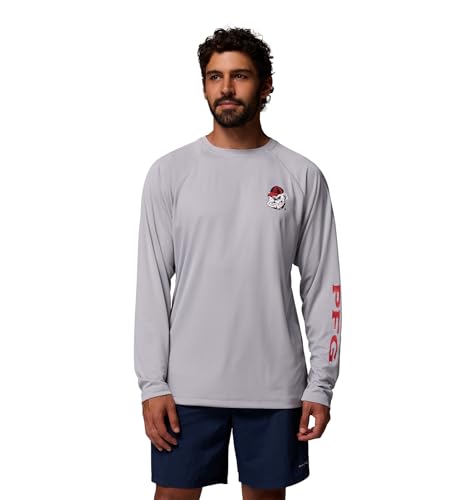 Columbia Men's Collegiate Terminal Tackle Long Sleeve Shirt - color: Uga - Columbia Grey, size: Small