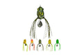 DeLong Bladed Topwater Frog Lure – 3.5” Weedless Double Hook Bass Frog – 5 Multi-Color Assortment Pack in Hard Case