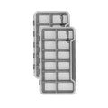 2PACK-Aventik Waterproof Slim Pocket Fly Box Fishing Hook Box Bait Storage Tackle Box (Large, 12 Magnetic Compartment) - style: L:Grey-12C