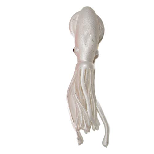 Squidnation Fat Daddy 6 Arm Stainless Steel Rubber Squid Dredge Marlin Fishing | Fishing Dredge | - color: White