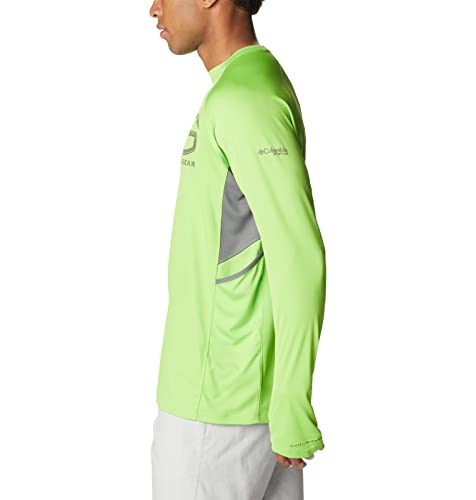 Columbia Men's Terminal Tackle Vent Long Sleeve - color: Green Mamba/City Grey, size: Medium