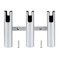 Aluminum Fishing Boat Rod Holder,3/4 Link Tube Aluminum Rod Rack, Suit Boats & Yacht ,Silver - color: Silver 3 Tube
