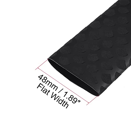 uxcell Heat Shrink Wrap Tubing Sleeve for Fishing Rod Grips Handle, 48mm Flat 3.3ft 2:1 Ratio Black