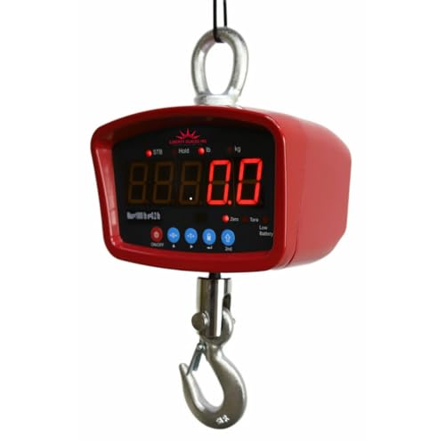 Liberty LS-924 Medium General Purpose Crane Scale for Luggage Weight Suitcase Hunting Farm Bike Bow Fish Weight Fishing Scale, Digital Hanging Scale (LED Display) (500 lb x 0.1 lb) - style: 500 lb x 0.1 lb
