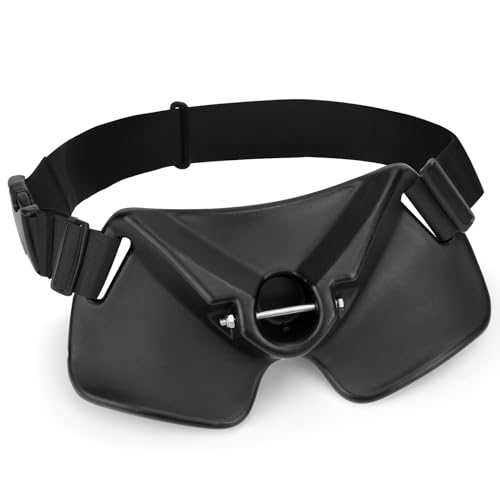 SANLIKE Fishing Belt Rod Holder Adjustable Fishing Fighting Waist Belt with EVA Padded Great Plastic Material Fighting Belt - color: Black