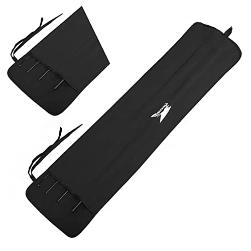 Aventik Neoprene Fly Rod Sock, 5-Compartment Fly Rod Sleeve Protector, Fishing Rod Cover for Travel & Storage - color: Black, size: Fly rod 10'0''-10'6'' 4sec with Extra tip