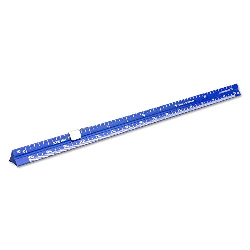 Alumicolor 3611-5 Aluminum Combination Pocket Scale With Clip, 6IN, Blue - color: Blue, size: 6 Inch, style: Combination With Clip