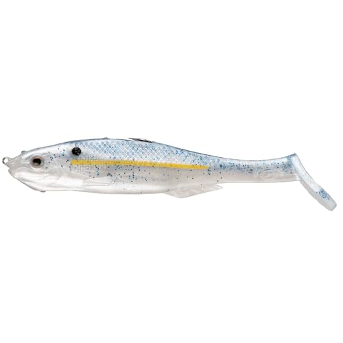 Strike King Final Copy Weedless Fishing Lure, Pre-Rigged Soft Plastic Swimbait - color: Sexy Shad, size: 6"