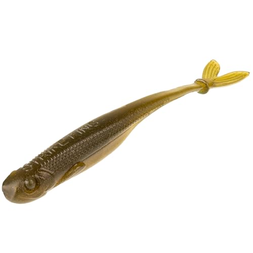 Strike King Spotlight Split Minnow Fishing Lure, Soft Plastic Jerkbait, 8-Pack - color: AYU, size: 3"