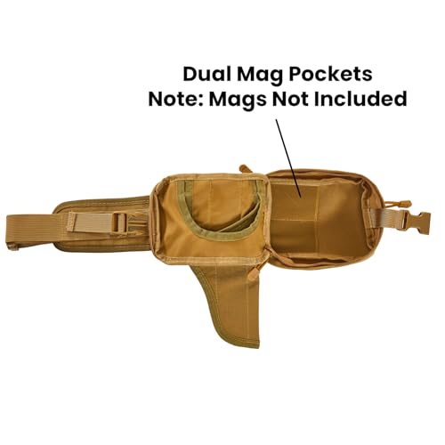 Concealed Carry Fanny Pack, Tactical Waist Bag | Tactical fanny pack with concealed gun holster for running & EDC. CCW waist bag for men and women, Tan - color: TAN