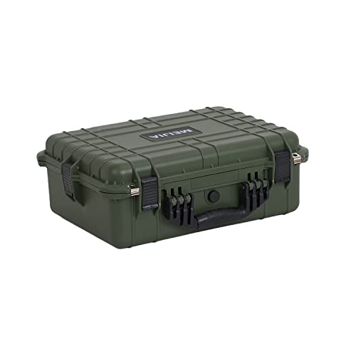 MEIJIA Portable Waterproof Protective Case,Hard Camera Case,Customized Fit Foam Inserted, Elegant Black,Fit for Camera, Equipments, Lens,Drones(Black) - color: Green, size: 19.78"X15.77"X7.41"