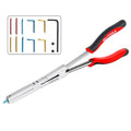BILITOOLS 13" Extra Long Reach External Snap Ring Pliers, Double Joint Circlip Pliers for Tight Spaces, Wide Jaw Opening with Minimal Handle Spread for Automotive Removal Tool