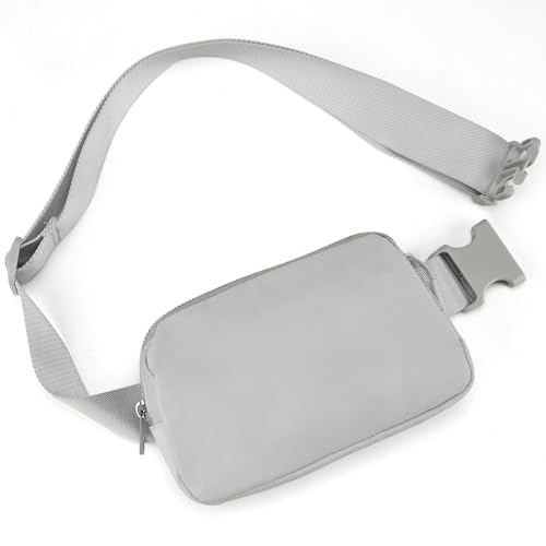 JSJ Mini Fanny Pack for Women & Men,Valentines Day Gifts for Girls Teens Kids Daughter Sister Her,Trendy Stuff Crossbody Bags Cute Everywhere Belt Bags. (Gray) - color: Gray