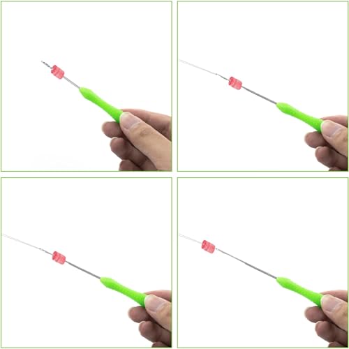 Carp Fishing Baiting Rigs Tool Kit Set, 4 in 1 Carp Fishing Tackle Kit, Including Hook Needle, Driller, Knot Puller, and Fishing Braid Line Scissors for Lures Bait Driller