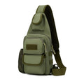 Sling Bag Crossbody Backpack for Men, Tactical Chest Shoulder Bags Daypack | Camouflage Cross Body Bag with Convertible Waterproof Shoulder Strap Trendy Casual Daypacks and Water Bottle Holder Chest Bag - color: Green