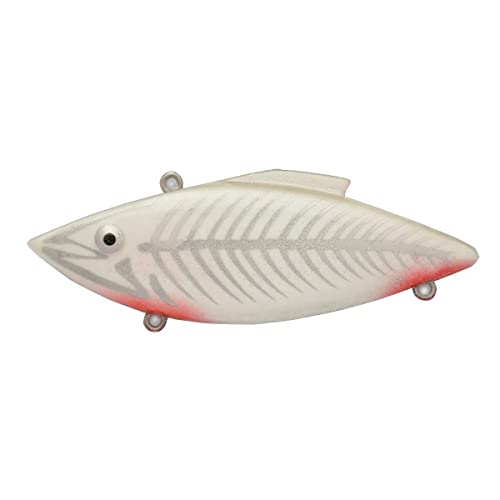 Bill Lewis Lures Lifelike Vibrations Rat-L-Trap 1/2 OZ Lipless Crankbait Fishing Wobble Sinking Lure for Black Bass, Trout, Walleye, Pike, Salmon - color: White Zombie