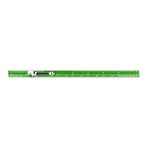 Alumicolor Aluminum Architect Pocket Scale With Clip, 6IN, Green - color: Green, size: 6 Inch, style: Architecht With Clip