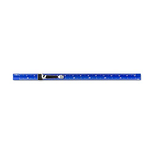 Alumicolor 3611-5 Aluminum Combination Pocket Scale With Clip, 6IN, Blue - color: Blue, size: 6 Inch, style: Combination With Clip