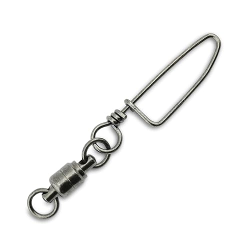 AFW Solid Brass Ball Bearing Snap Swivels with Welded Rings - Black Finish, Up to 450 lb Test Capacity, Patented Bullet Shaped Head for Reduced Water Resistance, Fluid Rotation - size: 2 pc, #7, 250 lb test