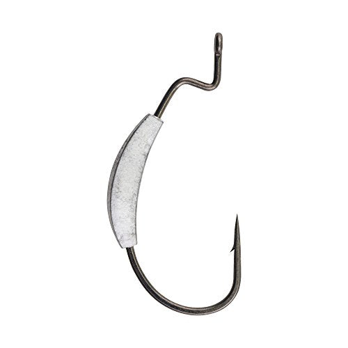 Berkley Fusion19 Wide Gap Live Bait Hooks, Size 4 Fishing Hooks, Needle Point with SlickSet Coating for Easy Penetration, Forged for Added Strength - color: Smoke Satin, size: 6/0, style: Weighted Ewg