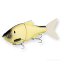 LITTMA Shiner Glide Slow Sinking Glide Baits, Subtle S-Curve Action Jointed Swimbait - Midwest, South Lakes, Rivers, Freshwater Lure for Bass, Trout, Pike - color: Bone