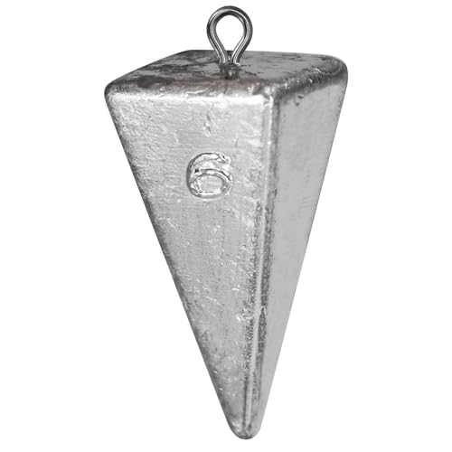 Triangle Fishing Weights 4-Sided Pyramid Sinkers Lead Fishing Weights and Sinkers for Saltwater Ocean Surf 1oz-32oz/2LB - size: 6oz-4pack