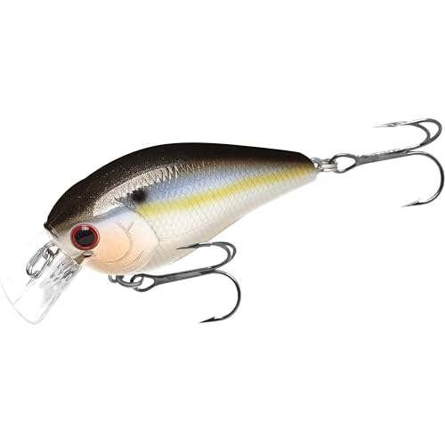 LUCKY CRAFT LC 1.5 Silent Squarebill Crankbait Fishing Lure, 2-3/8", Bass Fishing Lures for Freshwater, Hard Crankbait with Treble Fishing Hooks, Fishing Accessories - color: 183 Pearl Threadfin Shad
