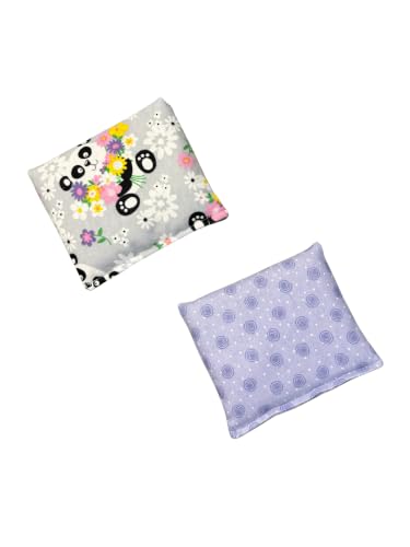 HOME COMFORT Ultra Mini Microwavable Heating & Cooling Pads - 100% Natural Rice 2-Pack (4.5” X 5”) (Ultra Purple Combo) - color: Ultra Purple Combo